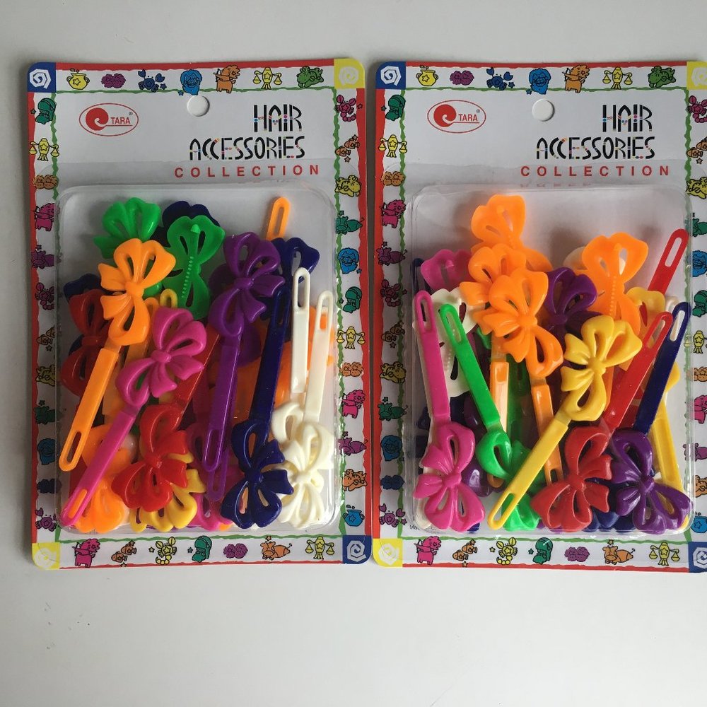 Hair Barrettes Self Hinging Multi Colored Tara Hair Accessories 2 Packages
